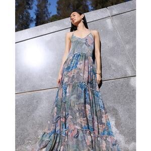 Misa Los Angeles Kali Boho Flowy Resort Maxi Dress NWT XS $455